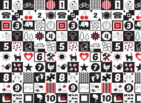 Bocioland Składana Mata Kontrastowa Dwustronna 150x200cm BL123 Happy Day