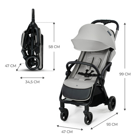 Kinderkraft Apino Wózek Spacerowy Szary