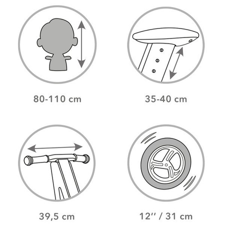 Kidwell WAVE - Rowerek Biegowy Drewniany