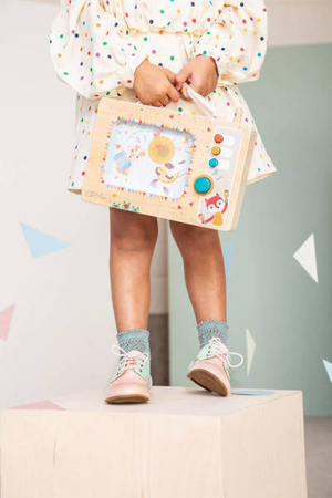 Lilliputiens Drewniana Animowana Pozytywka 10m+ Telewizor