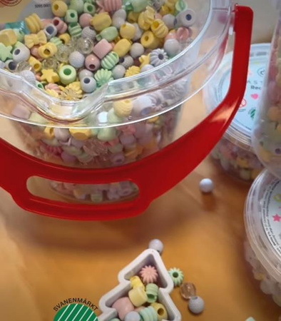 Dantoy EKO Koraliki do nawlekania 520 szt pastel