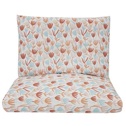 Eko Pościel bawełniana drukowana - 2-elementowa 135x100 cm Beżowe Kwiatki