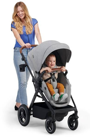 Kinderkraft B-Tour Wózek Głęboko-Spacerowy + Fotelik 0-13 kg Zestaw 3w1 Dark Grey