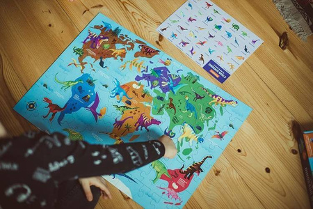 Mudpuppy Puzzle Świat Dinozaurów Z Elementami W Kształcie Dinozaurów 80 Elementów 5+