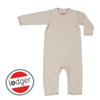 Lodger Pajacyk piżamka niemowlęca bawełniana kremowa Basic Rib Birch r. 68