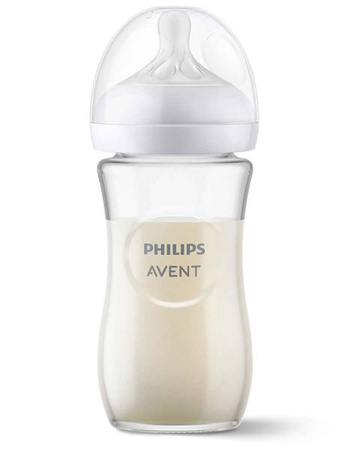 Avent Natural 3 Butelka Responsywna Szklana 1m+ 240ml