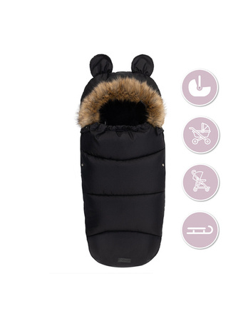 MoMi Śpiworek do Wózka Czarny 