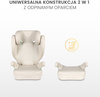Caretero Breezy Fix - fotelik samochodowy 100-150 cm 2w1 z funkcją boostera | Beige