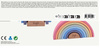 Joueco Drewniana pastelowa tęcza JOUECO 8 elem.