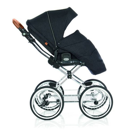 Roan Coss Classic Wózek Głęboko-Spacerowy 2w1 Black Dots