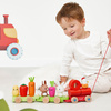 Janod Pociąg z klockami i figurkami do ciągnięcia Farma 12m+