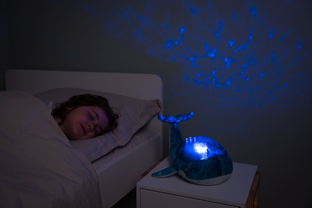 Cloud B Tranquil Whale Lampka z Projekcją Wieloryb Niebieski