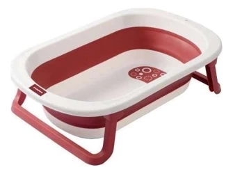 Babyhood BH-323P Składana Wanienka Dziecięca Comfort Czerwona