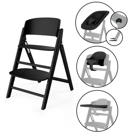 [OUTLET] Cybex Click & Fold Krzesełko Do Karmienia Z Bujakiem i Tacką 4w1 Stunning Black