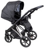 Coletto Craft Wózek Głęboko-Spacerowy 2w1 C-03 Czarno-Srebrna Rama 