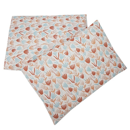 Eko Pościel bawełniana drukowana - 2-elementowa 135x100 cm Beżowe Kwiatki