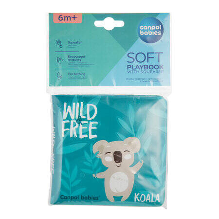 Canpol Babies Miękka Książeczka Edukacyjna z Piszczkiem Koala 2/083_wild 