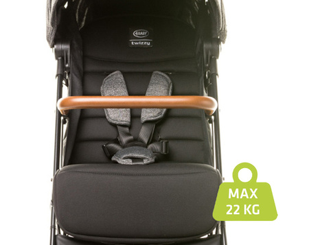 4BABY Twizzy Wózek Spacerowy XXII Dark Grey