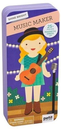 Petit Collage Magnetyczne Ubieranki Muzyka PTC477