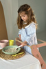 Baby Wood Kitchen Helper Składany Różowy
