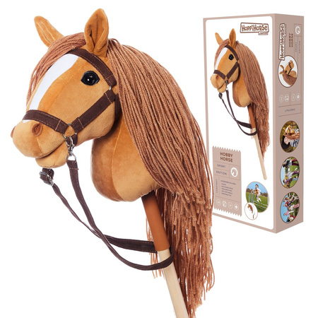 Hoppihorse Koń na Kiju Hobby Horse A3 Jasny Beż 66 cm