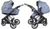 Coletto Craft Wózek Głęboko-Spacerowy 2w1 C-08 Czarno-Srebrna Rama 