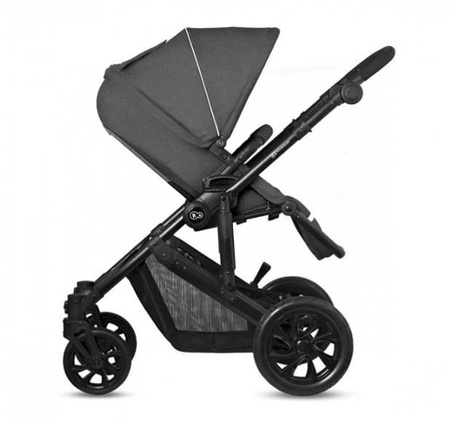 Kinderkraft Prime Lite Wózek Głeboko-spacerowy 3w1 Black Anthracite