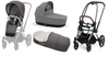 Cybex Priam 2.0 Wózek Głęboko Spacerowy Rama Rose Gold + Lite Cot Manhattan Grey