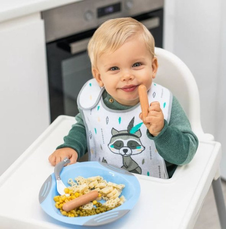 Babyono 1066/02 Łyżeczki Plastikowe Dla Niemowląt 2 szt Zielono-Szare