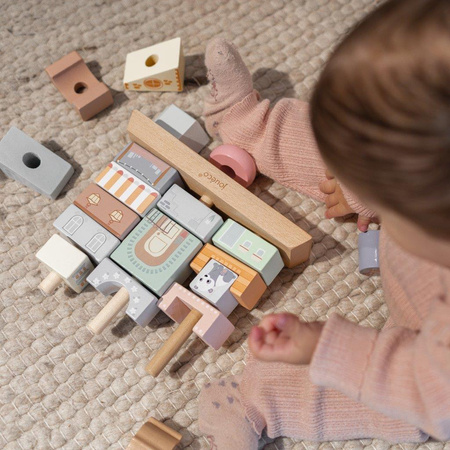 Joueco The Wildies Famil Drewniane klocki kamieniczka