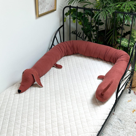 SenLove Ochraniacz do Łóżeczka Piesek Ceglasty