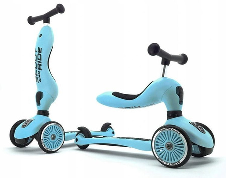 Scootandride Highwaykick 1 2w1 Jeździk i Hulajnoga 1-5 Lat + Kask XXS-S Dla Dzieci 1-5 Lat Blueberry