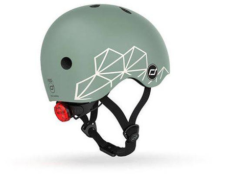 Scootandride Kask XXS-S Dla dzieci 1-5 Lat  Green Lines