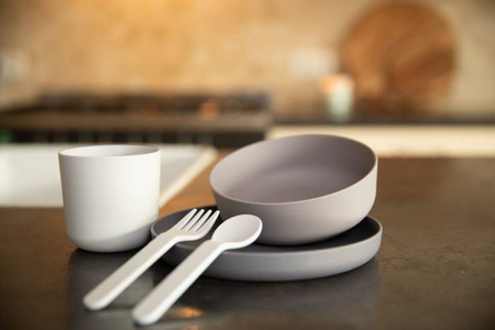 Bo Jungle Zestaw Naczyń BioPlastik CPLA Grey 