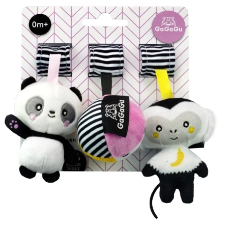 Tm Toys GaGaGu Pluszowe Zawieszki Panda Małpka Piłka