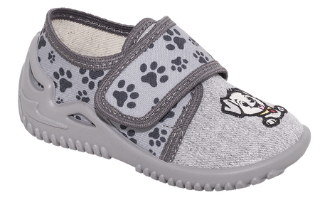 Zetpol Kapcie Dziecięce Czesio Szare Piesek Rozmiar 20