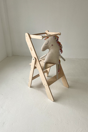 Baby Wood Kitchen Helper Składany Naturalny