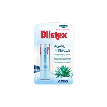 Blistex Agave Rescue, balsam do ust zmiękczający i nawilżający, 3,7 g.