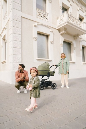 Easywalker Harvey 3 Wózek Spacerowy Steel Blue (zawiera stelaż, siedzisko z budką i pałąkiem z ekoskóry)