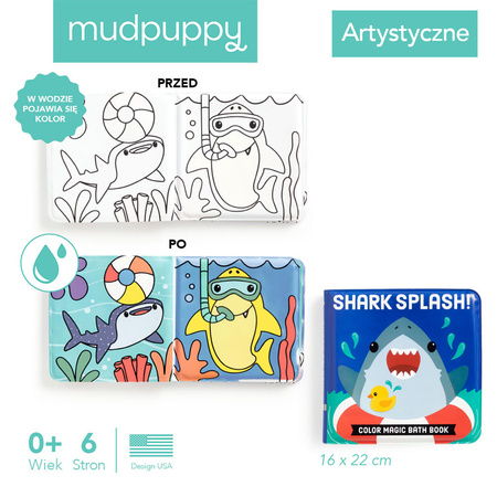 Mudpuppy Magiczna książeczka do kąpieli Kąpiel rekinów