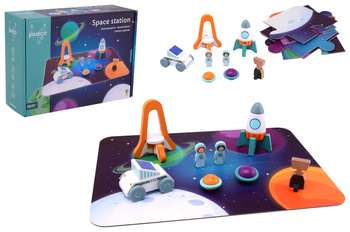 Joueco Drewniana stacja kosmiczna i puzzle