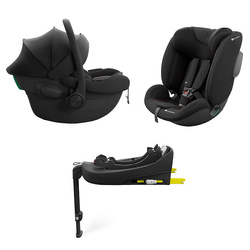Kinderkraft Zestaw 3w1 Endura Safe Modular System Fotelik Samochodowy 0-36 kg Black