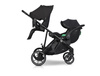 Easy Go Duoflex Wózek Głęboko-Spacerowy Bliźniaczy Rok po Roku Ebony Black 2 Siedziska 1 Gondola