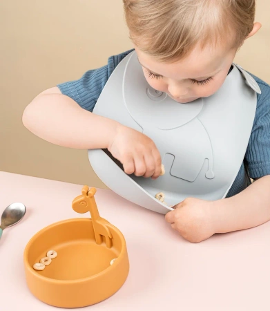 Done by Deer Peekaboo Śliniaki Silikonowe Elphee Blue 2szt.