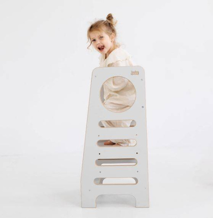 Baby Wood M Double Kitchen Helper Szary
