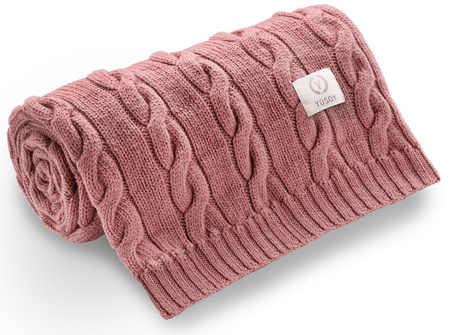 Yosoy Koc Dziany 100% Merino Wool Ciemny Brudny Róż