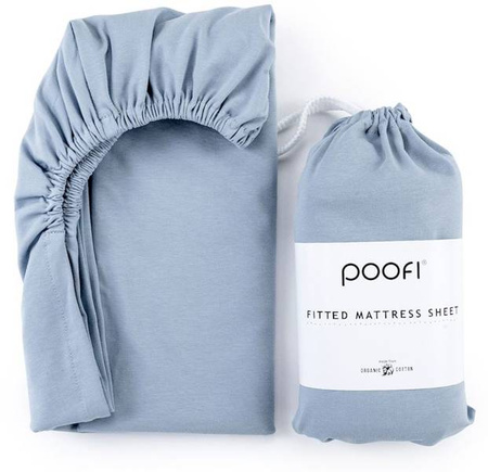 Poofi Prześcieradło Organic&Color 70x140 Dusty Blue PF 641