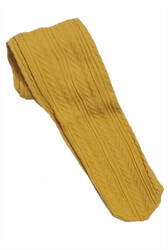 Milusie Rajstopy Dziewczęce Mikrofibra Jodełka Musztarda 40 den 80-86