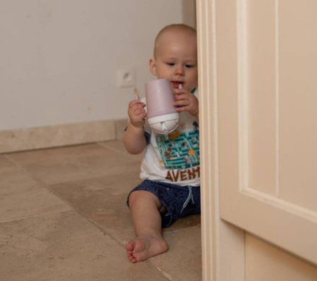 Bo Jungle Kubek do Picia ze Słomką BioPlastik CPLA Pink 