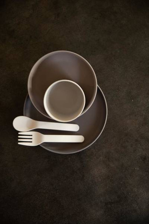 Bo Jungle Zestaw Naczyń BioPlastik CPLA Grey 